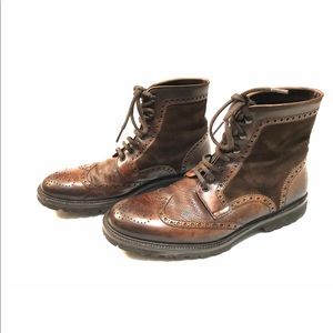 Magnanni ‘Enzo’ Brown Leather Wingtip Boots